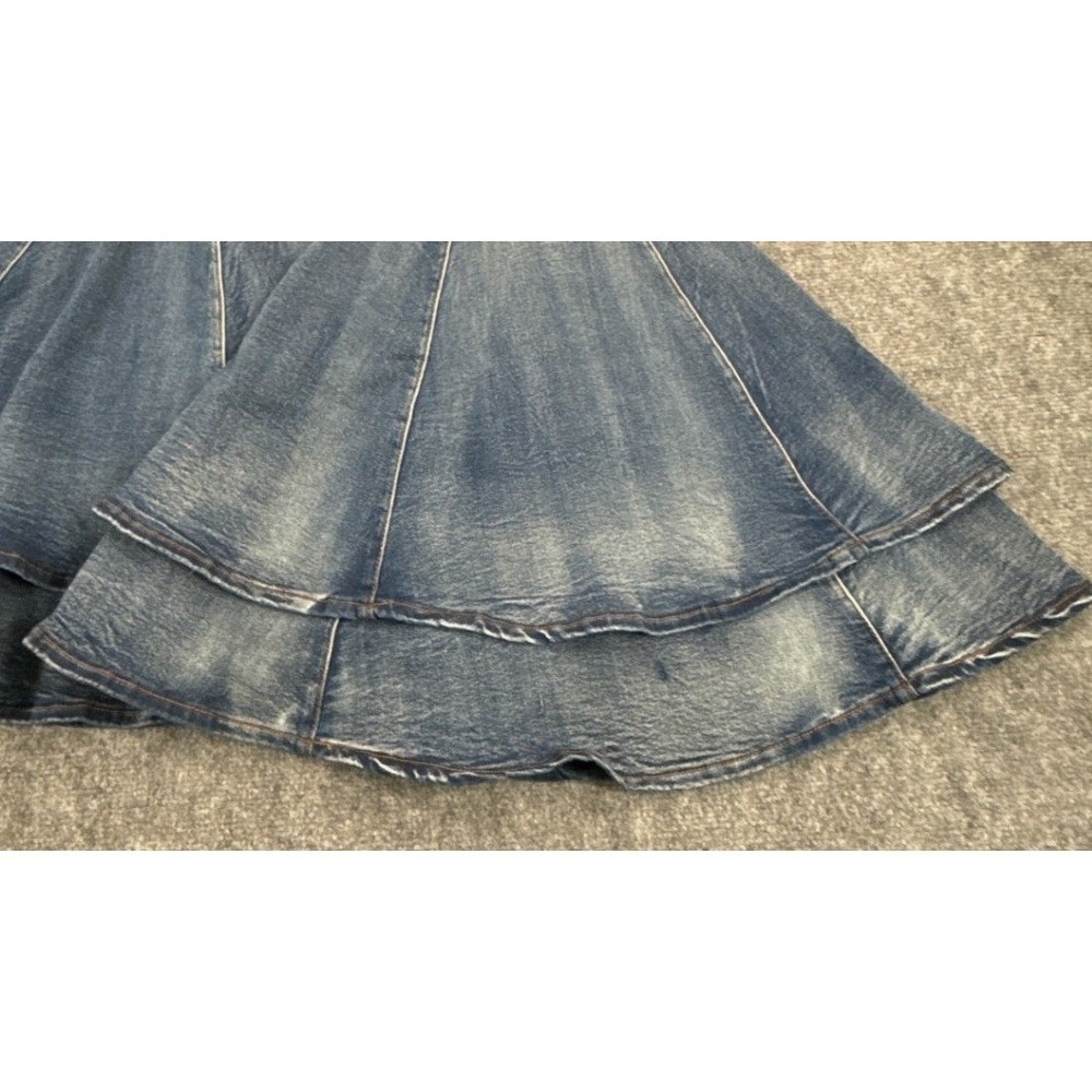 Love Highlight P230 Jeans Womens L Extreme Bell Bottom Tiered Flare Y2K Festival - Picture 6 of 12